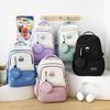 Lightweight Contrast Backpack Student Schoolbag Large Capacity Backpack