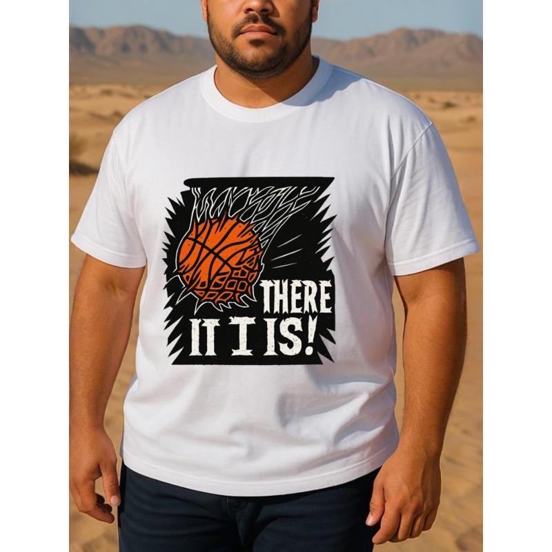 

European sizes Men S Basketball Graphic T-Shirt - Quick-Dry Moisture-Wicking Athletic Tee, Breathable Loose Fit Shirt for Gym 4XL білий