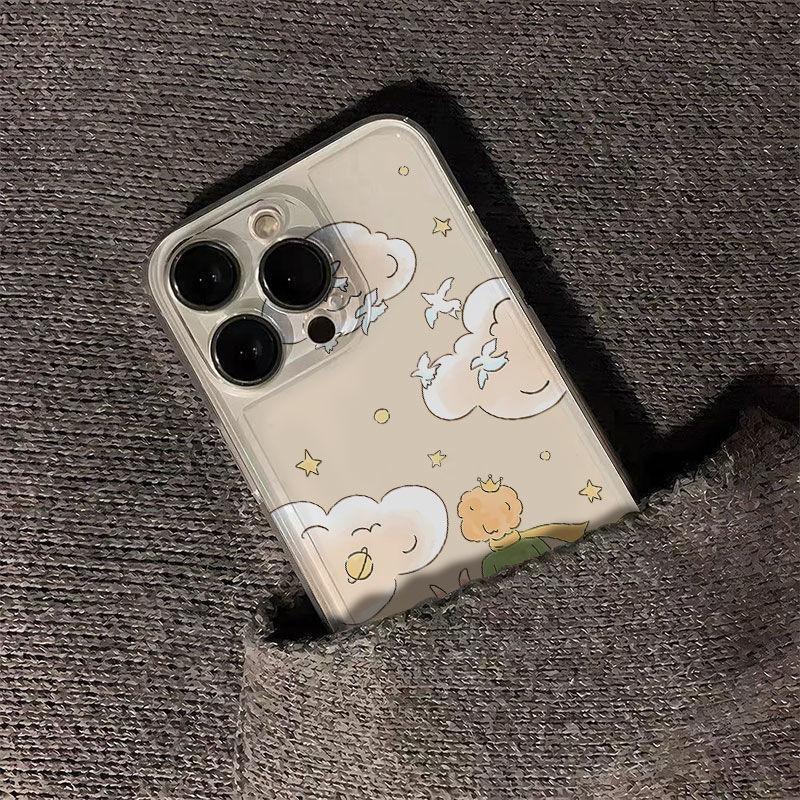 Little Prince Fox space phone case is suitable for Apple 15 transparent iphone14 mobile phone case 1312pro.