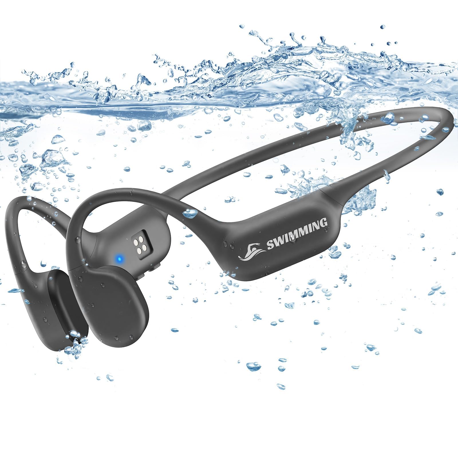 

Bone Conduction Earphones, Bluetooth 5.4, Swimming, Open-Ear Headphones, IP68 Waterproof
