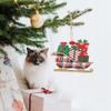Holz-Weihnachtsanhänger, Schlitten, Weihnachtsbaum, hängende Verzierung, DIY-Weihnachtsdekoration