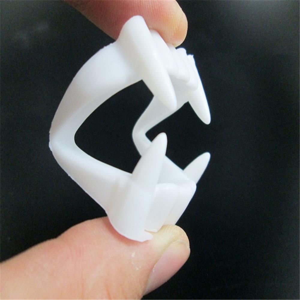 2Pcs Scary Zombie Vampire Plastic Fangs Kids White False Teeth Halloween Props