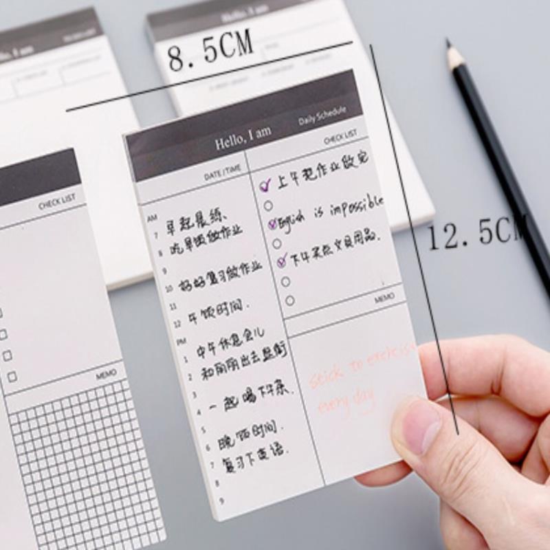 Daily Schedule Memo Pad To Do List Time Sticky Note Schedule Planner Stickers