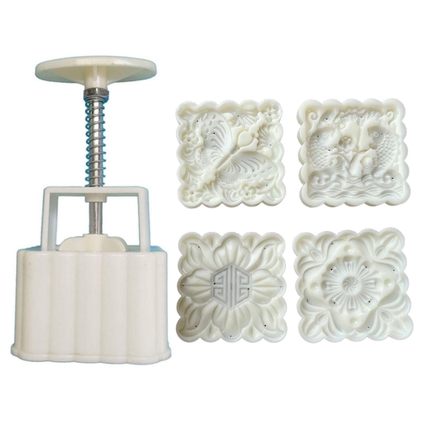 Plastic Square Mooncake Molds Mooncake Stamps Mooncake Moulds Baking Accessories Kitchen Gadgets for Mid-Autumn Festival 1