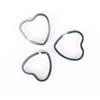 Schlüsselanhänger-Anhänger Herz Silberfarben 3,5 cm x 6 Stück