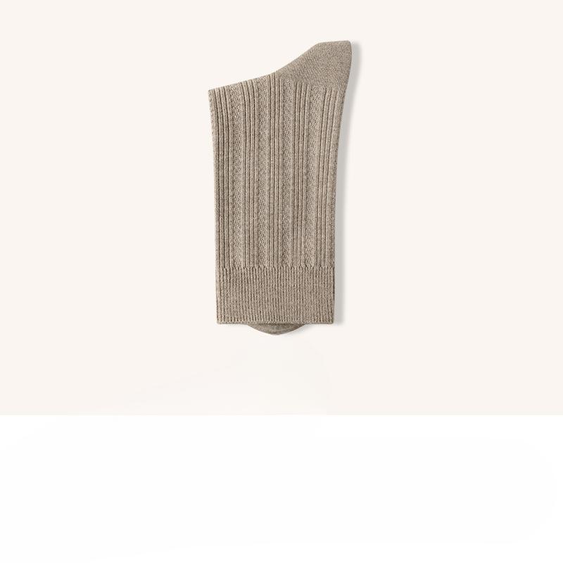 Men's Autumn and Winter Cotton Breathable Sweat Absorbing 7A Antibacterial Deodorant Boneless Business Socks