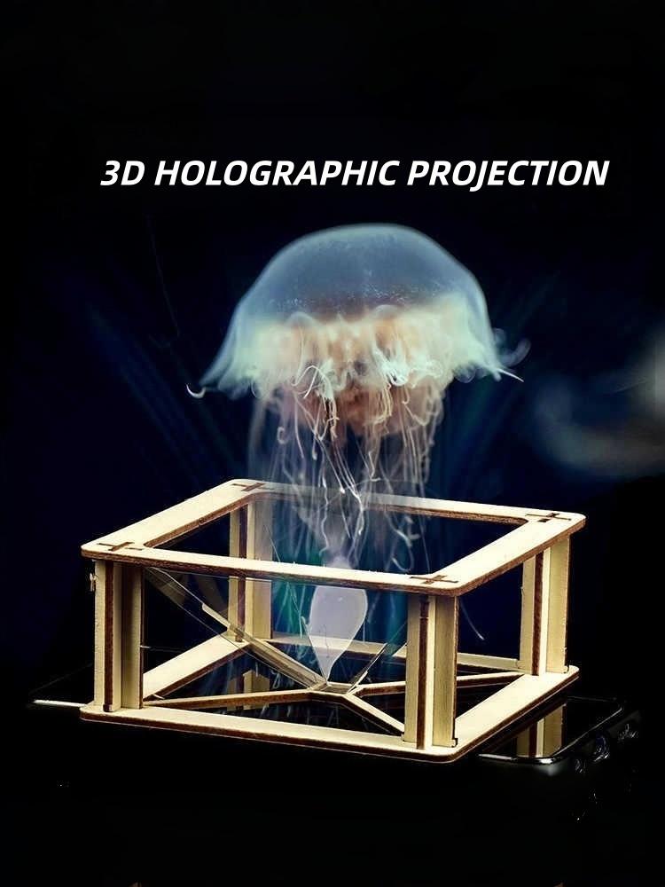 DIY 3D Holographic Projector Kit for Kids Scientific Production Handmade Puzzle Experimental Materials Small Invention Projects