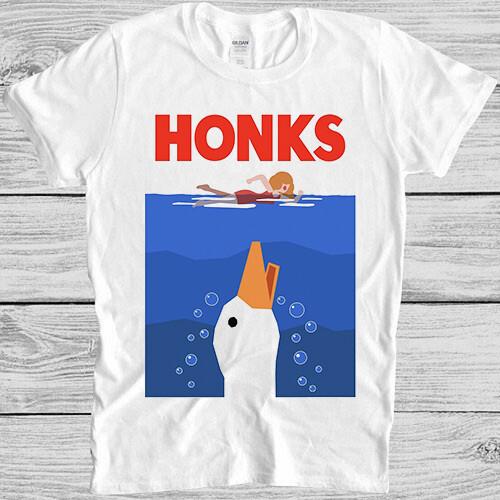 Гудок Челюсти Гудит Гусь Утка DnD Подарок Крутой Музыка Мода Ретро Футболка T-Shirt 7097 3XL
