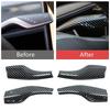 2 Pcs Carbon Fiber Look Gear Shift Cover Paddle Shifter Steering Wheel Extension Accessories for Tesla Model 3 Y 2017-2021