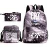 Set Zaino Scolastico Cristiano Ronaldo per Bambini Ragazzi Ragazze 15L Tessuto Oxford Borsa a Doppia Tracolla con Spallacci Imbottiti Traspiranti