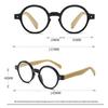New Retro Bamboo Round Reading Glasses with Smart Zoom & Spring Temple in Hong Kong Style