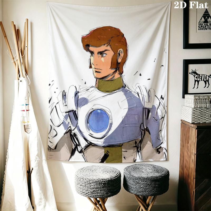 Captain Future Wall Tapestry Aesthetic Wall Hanging Printed Fabric Blanket Decorative Tapestries for Bedroom Living Room Home Decor