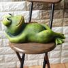 Vyrobeno v Portugalsku Frog Green Terracotta Figurka Red Tie Garden Object Happy Purring Frog pto-1003g