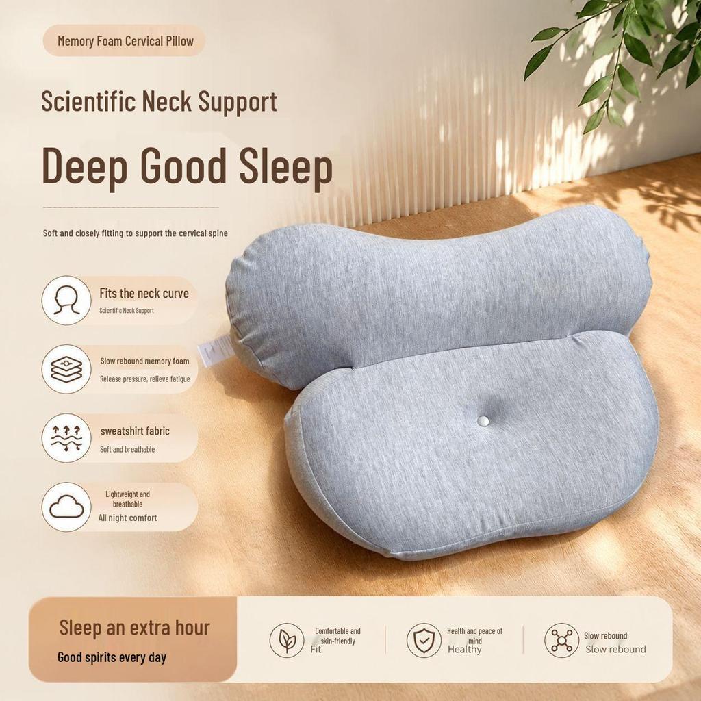 Ergonomic Memory Foam Cervical Pillow for Neck Support and Sleep Comfort