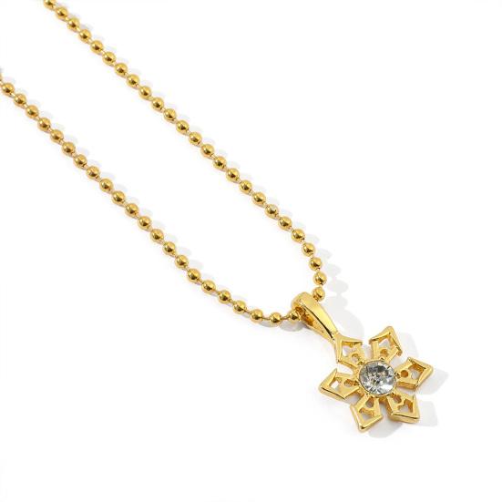 Genshin Impact Chain Rhinestone Inlay Cartoon Game Pendant Golden Color Bead Chain Dress-Up Accessories