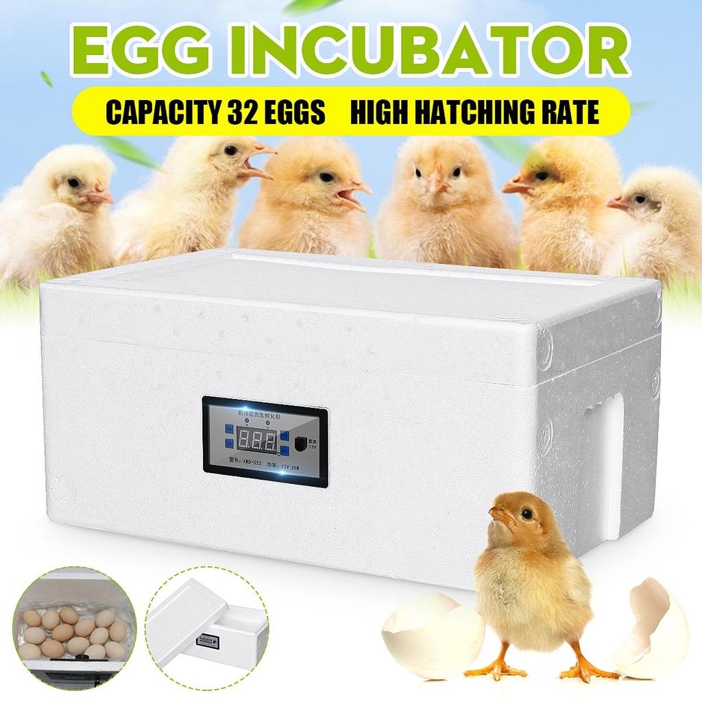 20W 36 Eggs Automatic Digital Incubator Chicken Poultry Hatcher Temperature Control