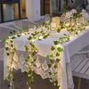 2/5M Green Leaf String Lights Artificial Ivy Vine Fairy Light Wedding Party Decoration Christmas Home Room Decor