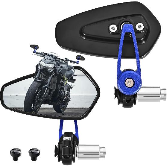 Motorcycle Mirrors For Handlebars, 7/8" Bar End Mirrors Include Mirror Plugs Compatible With Honda Grom MSX125 Z650 Z125 Pro Z750 Z800 MT-07 MT-03