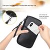 Black Fireproof Passport and ID Storage Bag Waterproof Travel Business Card and Bank Card Anti-demagnetization Clutch Bag