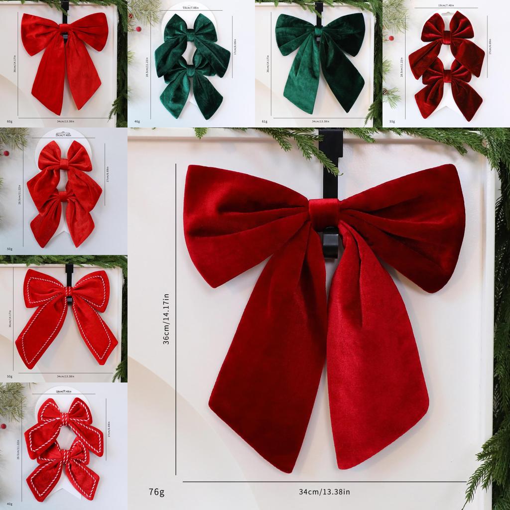 Julklapp i sammet med rosett och glitter för julgransdekorationer