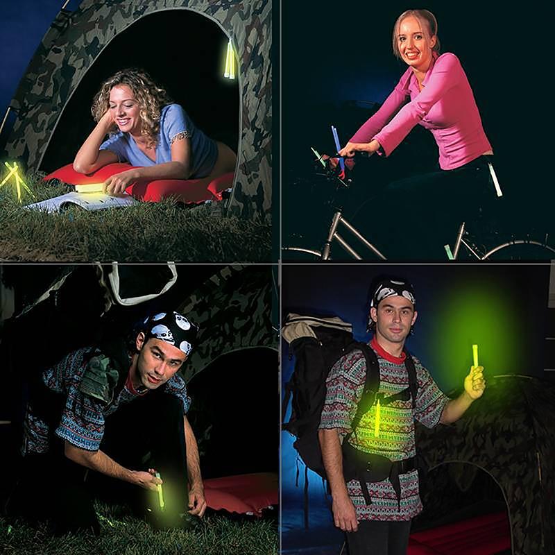 6-Inch Eight-Color Fluorescent Sticks With Hooks Outdoor Camping Emergency Lighting Sticks Night Party To Add To The Fun Concert