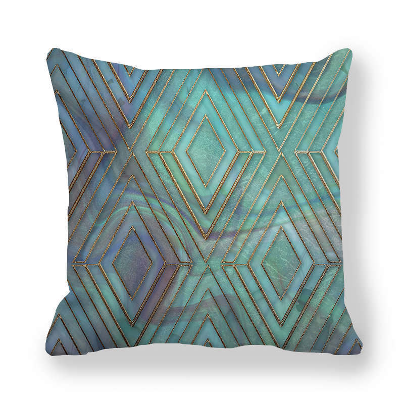 Home Decor Marble Pattern Digital Print Throw Pillow Covers Pattern Cushion Cover Suitable for Sofa Bedroom Car Pillow Cover