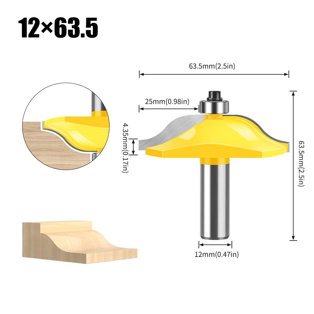 

12.7 handle Huximen board knife, bakelite trimming edge table line, cabinet door panel tool, woodworking milling cutter head 12 handle Huximen Board Knife Yellow 12 * 63.5
