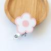 Flower Retractable Badge Holder Name Tag Easy Pull Buckle Kawaii ID Card Holder  Doctor Students