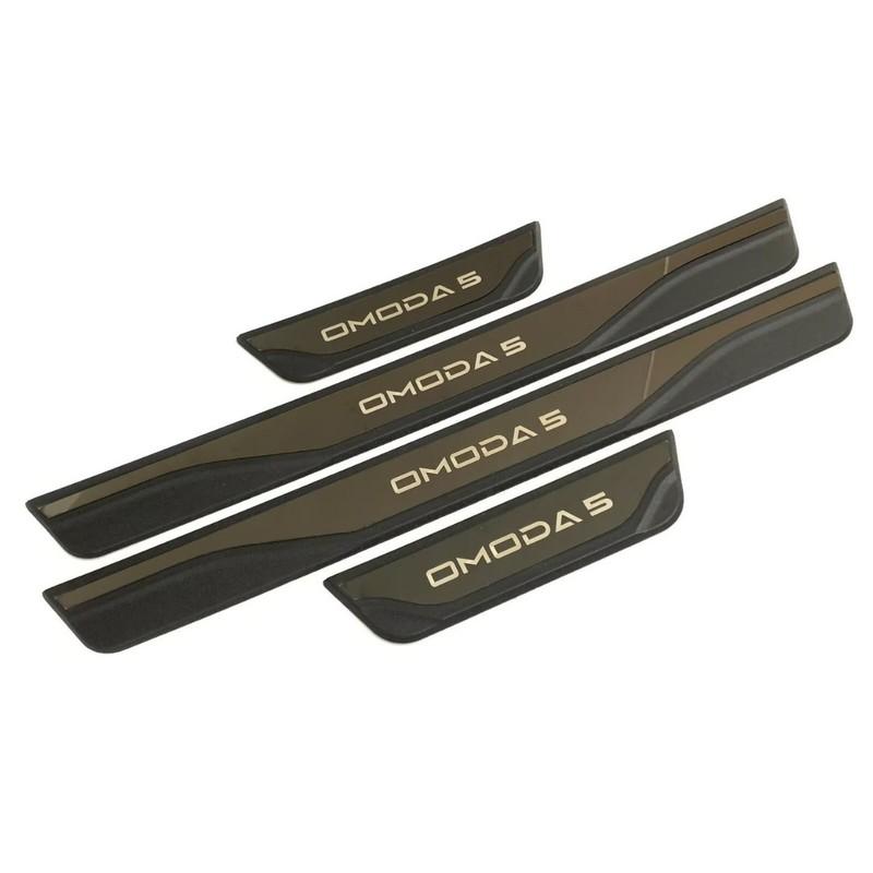 ABAIWAI For Omoda 5 C5 E5 SHS-H 2027 2026 2025 2024 Car Door Sill Plate Stainless Steel 3d Side Step Interiors Sticker