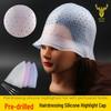 No-Punch Silicone Highlight Cap: Reusable, Deep-Conditioning, Round-Hole Hairdye Cap