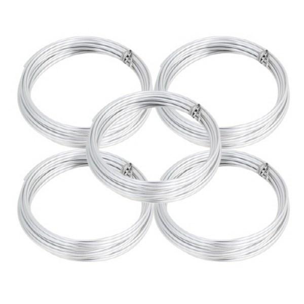 

Проволока OON алюминиевая крафтовая 2,0мм х 4,5м, 5 шт, корейские игрушки