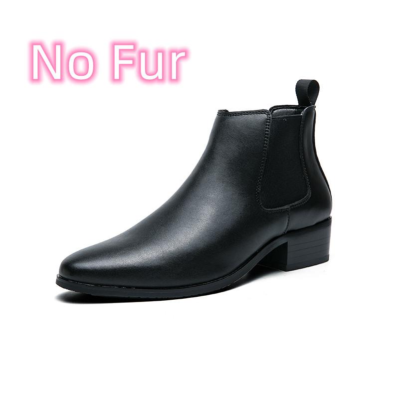 Fashion Vintage Men's Shoes Handmade Men Winter Plush Snow Boots 2024 New Arrival Ankle Boots for Men Brand All-match Mens Chelsea Boots