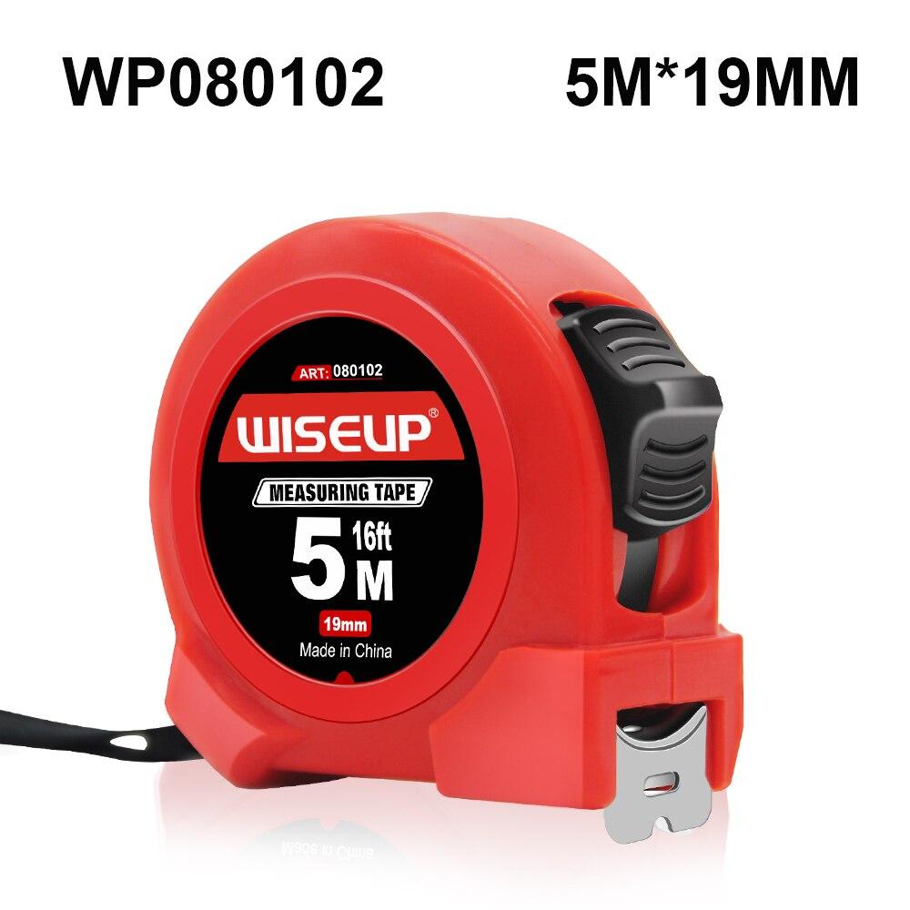 WISEUP High Precision Retractable 3/5/7.5/10 Meters Metric Steel Tape Measure Blade With Auto Lock Construction Carpentry Tools