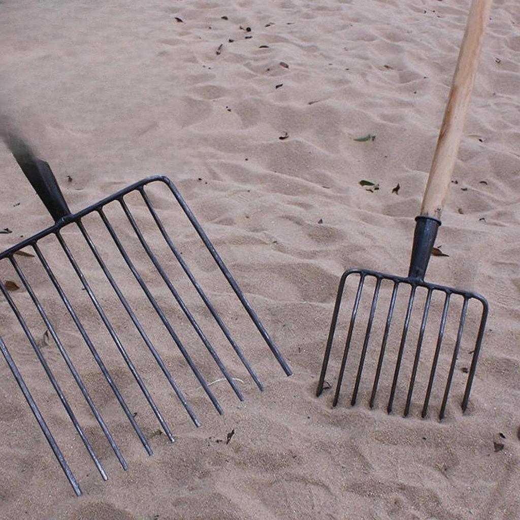 Gabelkopf-Ersatzkopf, Landwirtschaftliche Gabel für Gartenarbeiten 9 Zinken Stahl Mistgabel für Rasenflächen Straßenpflege