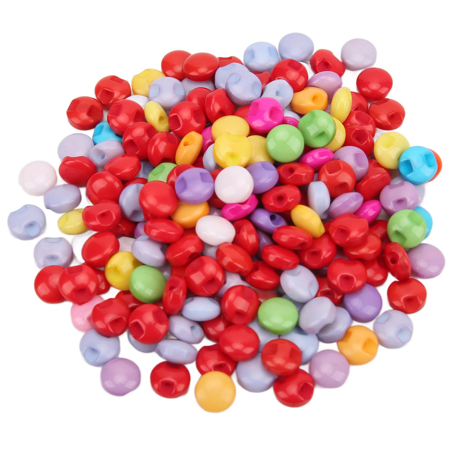 

200 Pcs Resin Buttons 9MM Waterproof Durable Widely Used Various Colors Buttons for Sewing Work