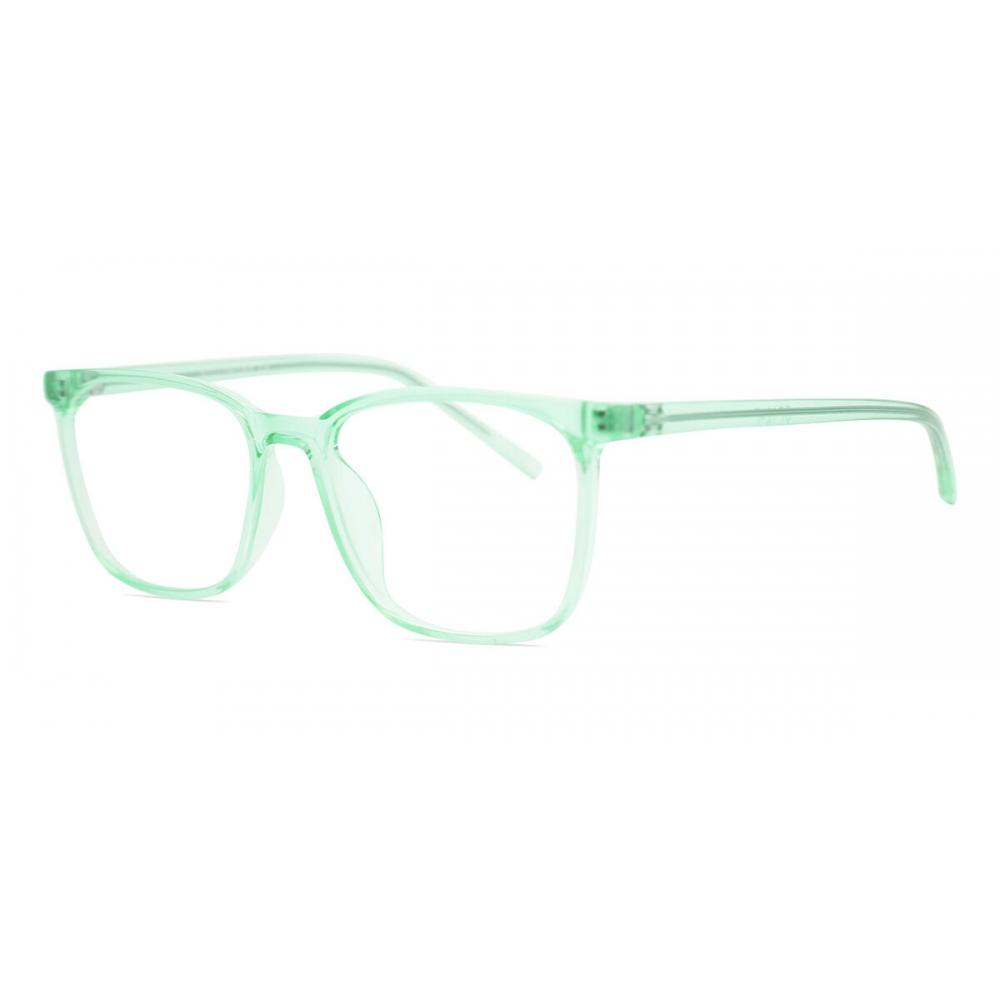 Full Rim Square Transparent Green Smartbuy Collection Leonidas Cp124b Fashion Unisex Eyeglasses