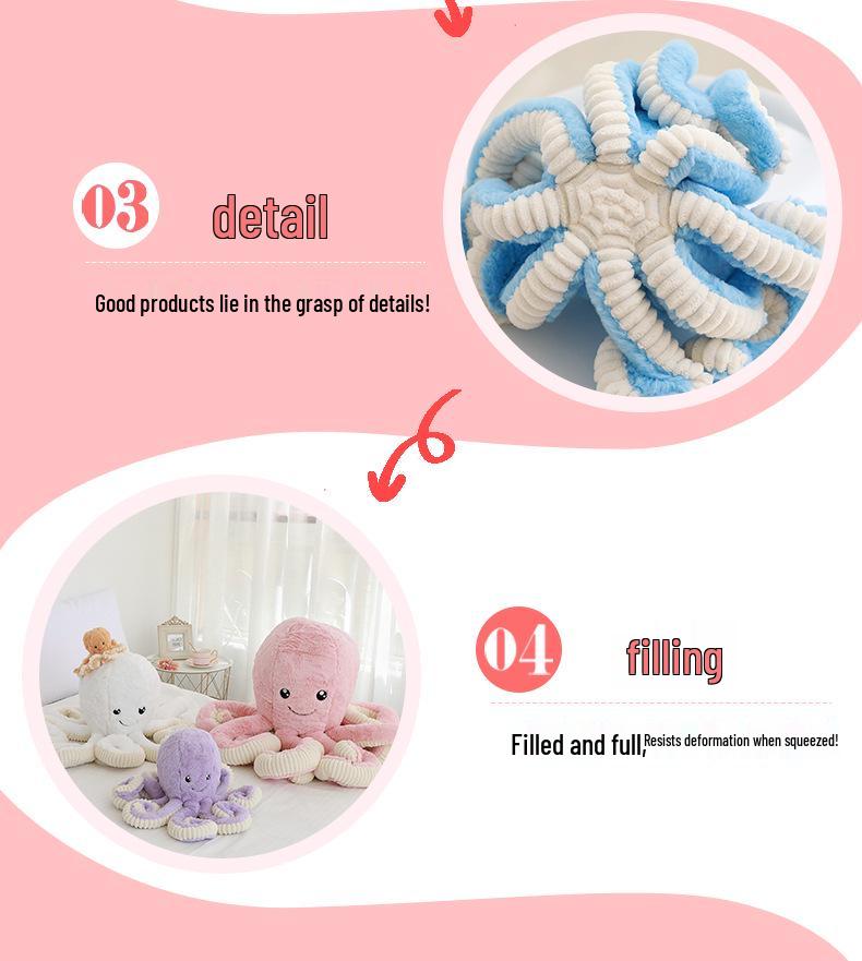 Giant Octopus Plush Toy - Children's Birthday Gift Squid Doll