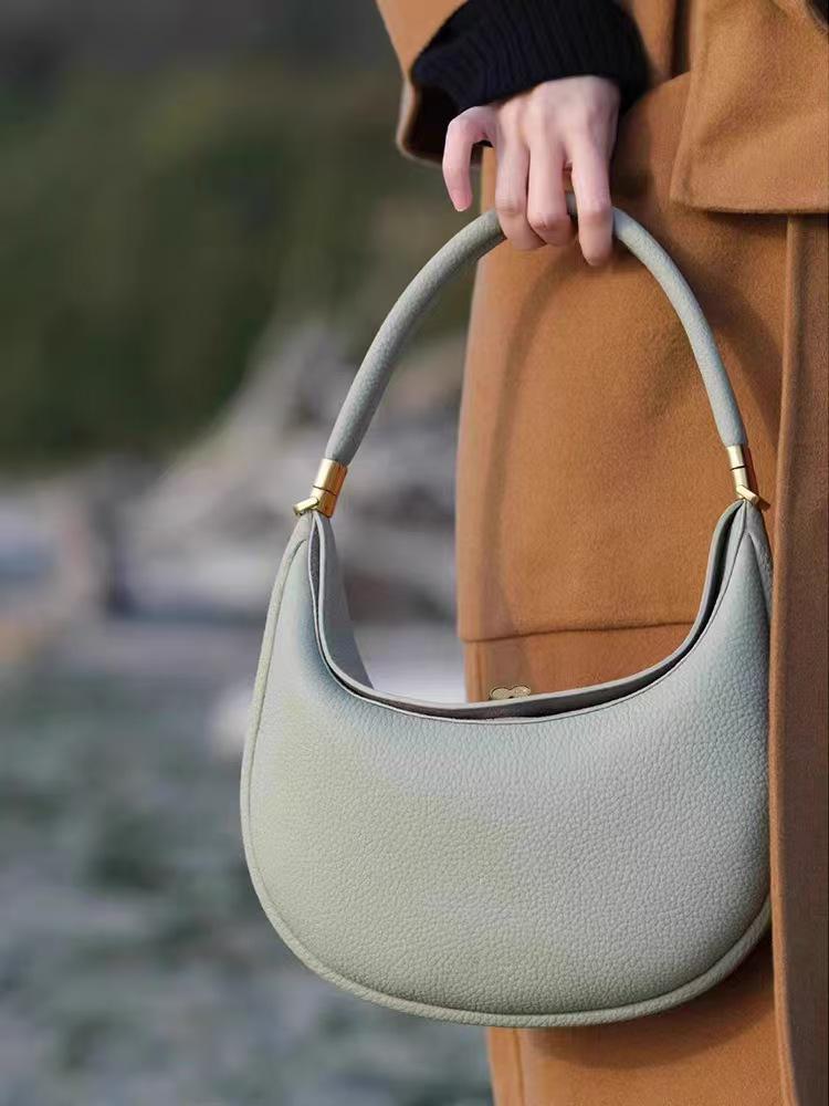 Borsa a mano sottospalla a mezzaluna media in PU - Borsa a spalla e a tracolla da donna