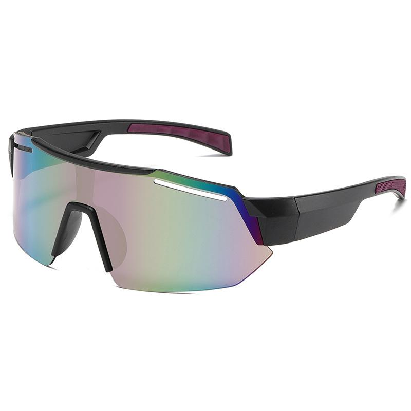 One-piece Colorful Irregular Sports Glasses Outdoor Cross-country Riding Windproof Sunglasses