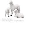 Resin Lamb Figurine Small Sheep Family Statue Rustic Farmhouse Animal Sculpture for Fairy Garden Yard Patio Landscaping Decor