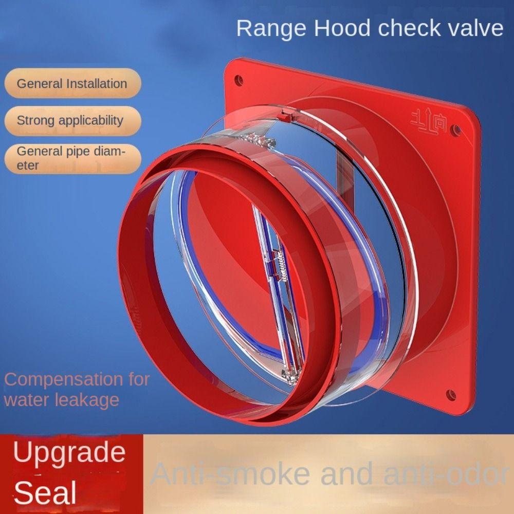 

ABS Exhaust Fan Check Valve Red Air Duct Ventilation Grill for Bathroom Kitchen Accessories for Bathroom