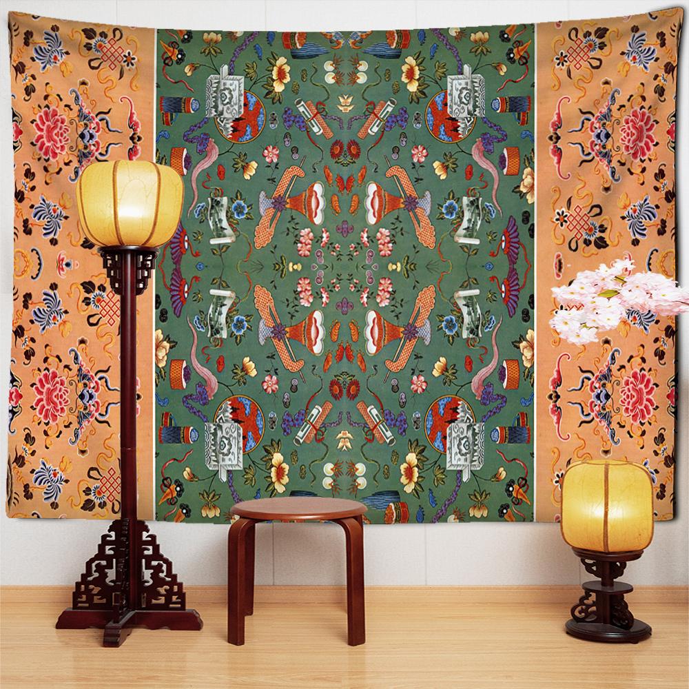 Kids European Palace Mural Tapestry Wall Hanging Psychedelic Tapez Hippie Aesthetics Room Bedroom Decor