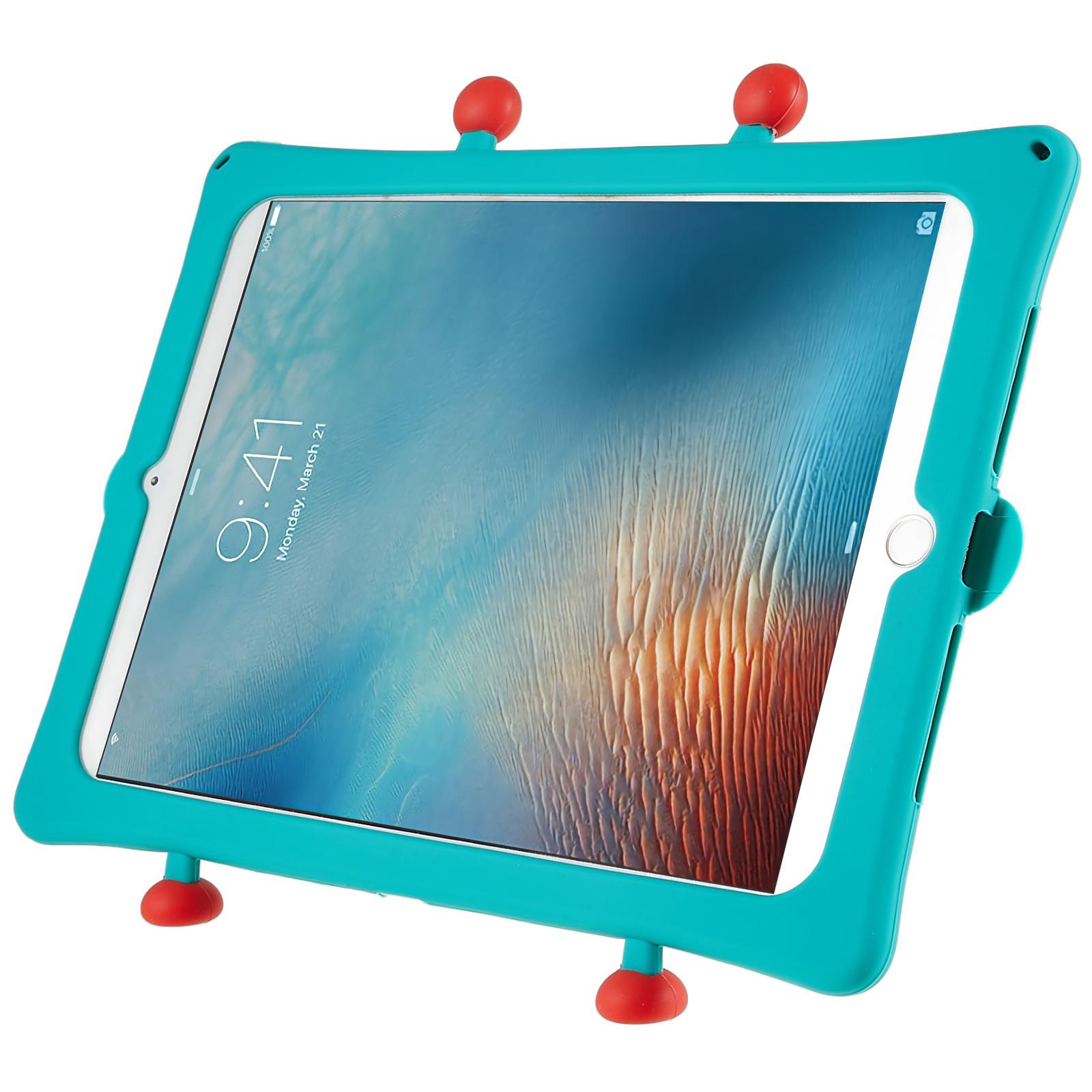 

For iPad Air (2013)/Air 2/iPad 9.7-inch (2017)/(2018)/Pro 9.7 inch (2016) Cartoon Robot Pattern Silicone Tablet Case Shockproof Kickstand Cover A