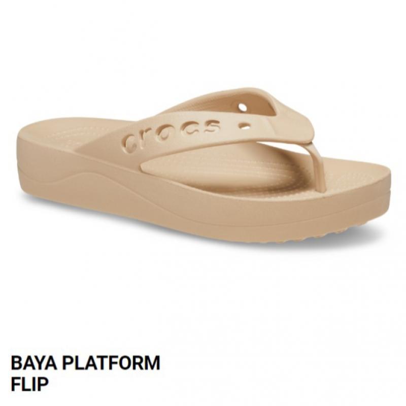 ★CROCS★ Women's Baya Platform Flip CHAI 24SWSD208395 24SWS Crocs Women's Baya Platform Flip-Flop Sandals - Walmart.com