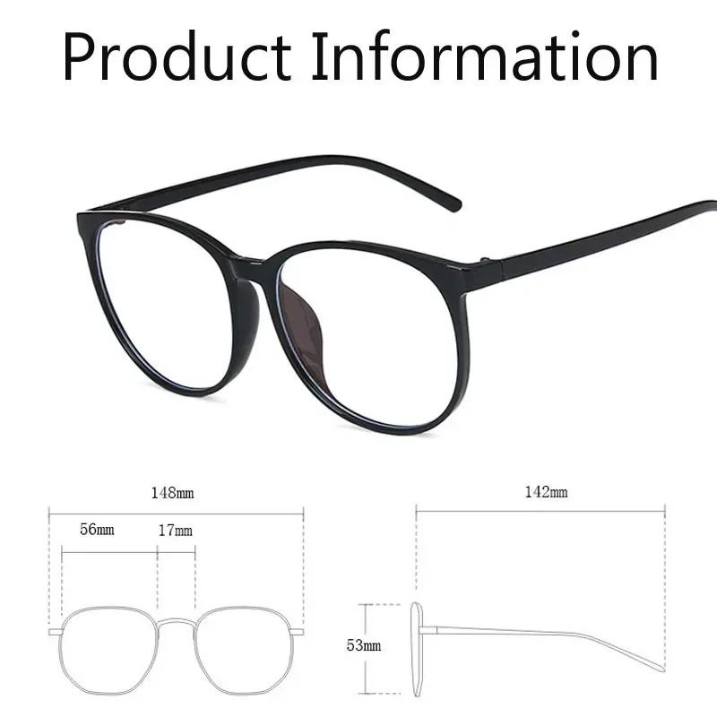 Round Myopia Glasses for Women Men Luxury Trend Anti Blue Light Minus Eyeglasses Finished Optical Spectacle Short Sight Eyewear