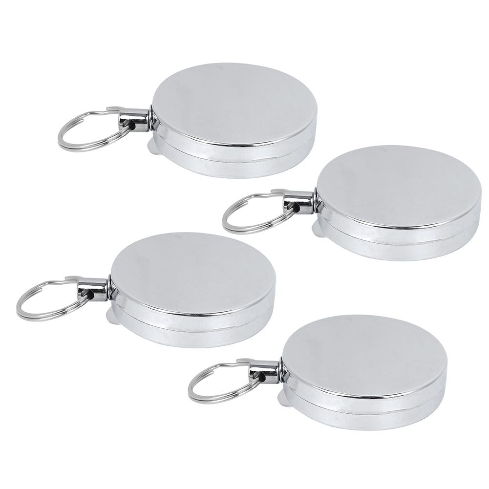 

5 см Цельнометаллический Легко Вытягивающийся Кнопочный Брелок Против Потери Против Кражи Высокий Отскок Выдвижной