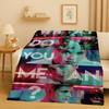 Neue Mode B-Bieber Sänger Star Flanelldecke, Ultraweiche Warme Plüschdecke für Zuhause Schlafzimmer Bett Sofa Abdeckung Büro Reise Geschenk