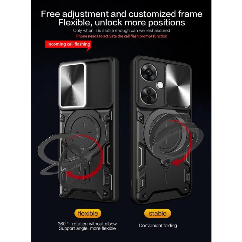 Metal Ring Camera Protect Case for OnePlus Nord CE 3 Lite Nord N30 N20 N300 OnePlus 10T ACE Pro Armor Hybrid Car Holder Covev