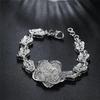 Factory direct fashion 925 Silver Bracelet for woman Beautiful big flower fine Luxury jewelry Wedding party gifts