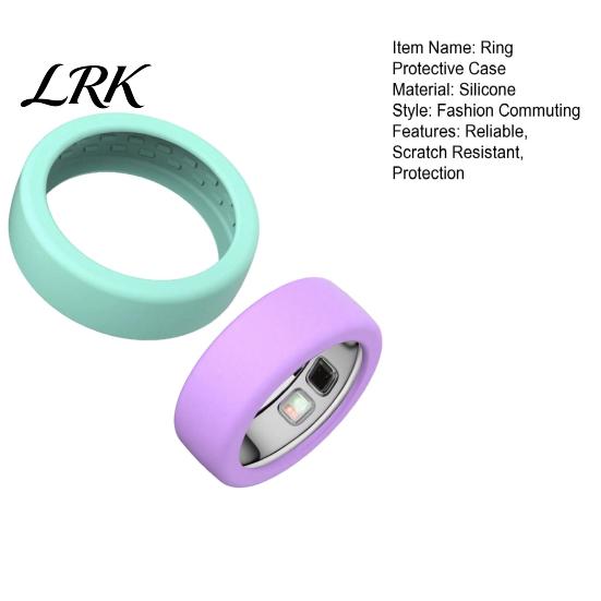 Flexible Silicone Ring Case 2 Pcs Protector for Oura Ring5, Ultra-Thin Smart Sleeve, Protective Scratch Resistant Waterproof All Round Daily